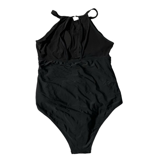 Tempt Me women's size large one piece sheer black bathing suit, nwt - Picture 2 of 5